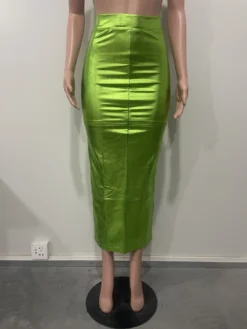 Sexy Bodycon Invisible Zipper Slit Skirt Leather Skirt -Women Fashion Shop 43bcdd082984a532