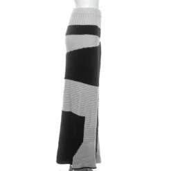 Women Contrast Color Bodycon Slit Skirt -Women Fashion Shop 4424410891ee39f9