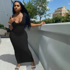 Summer Fashion Sexy U Neck Sleeveless Slim Chic Dress -Women Fashion Shop 455ee60d8acbc098