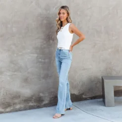 Summer Women's Denim Pants Fashion Slim Straight Light Blue Jeans 11 Summer Women's Denim Pants Fashion Slim Straight Light Blue Jeans -Women Fashion Shop 462769556debcba6