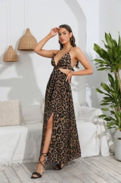 Women Leopard V-Neck Strap Maxi Dress 17 Women Leopard V-Neck Strap Maxi Dress -Women Fashion Shop 46a063bc34ddbdf7