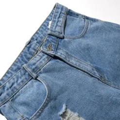 Women's Fashion Autumn Trendy High Waist Slim Fit Denim Tassel Ripped Wide Leg Pants -Women Fashion Shop 48b2f9b8d19fe38c