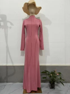 Spring Women's Slim Waist Slim Fit Bodycon Long Dress -Women Fashion Shop 491370659eb7e65f