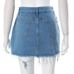 Women's Summer Bright Tassel Tight Fitting Non-Stretch Denim Skirt -Women Fashion Shop 49a39d1464a206d9