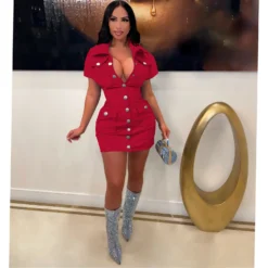 Women Style Pocket Summer Button Sexy Dress 34 Women Style Pocket Summer Button Sexy Dress -Women Fashion Shop 49e2182526040a92