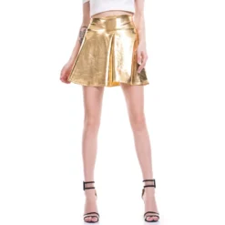 Nightclub Stage Solid Color Performance Clothing Fashion Pu Umbrella Skirt Women's Pleated Skirt 28 Nightclub Stage Solid Color Performance Clothing Fashion Pu Umbrella Skirt Women's Pleated Skirt -Women Fashion Shop 4a8d8a3274810a05