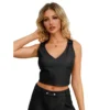 Chic Pu Leather Sleeveless Vest Slim Fit Women's Top -Women Fashion Shop 4ba0f2ef06f0c76d