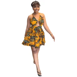 Women Deep V Sexy Camisole Ruffle Edge Print Backless Dress 20 Women Deep V Sexy Camisole Ruffle Edge Print Backless Dress -Women Fashion Shop 4bfdb9c740fd4ce0