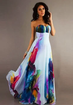Women's Strap Print Maxi Dress -Women Fashion Shop 4c86e03277d1ddfd
