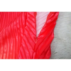 Women Printed Slash Shoulder Pleated Dress -Women Fashion Shop 4e6d609b2076feeb