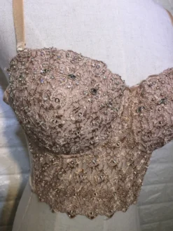 Women Lace Camisole Feminine V-neck Strapless With Breast Pads Bra Tank Crop Top -Women Fashion Shop 4f9997732222e244