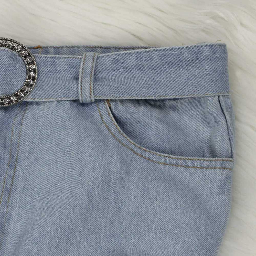 High Waist Belt Denim Pants 8 High Waist Belt Denim Pants - Image 6