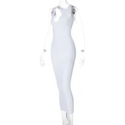 Summer Fashion Sexy U Neck Sleeveless Slim Chic Dress -Women Fashion Shop 53342b46f6939716