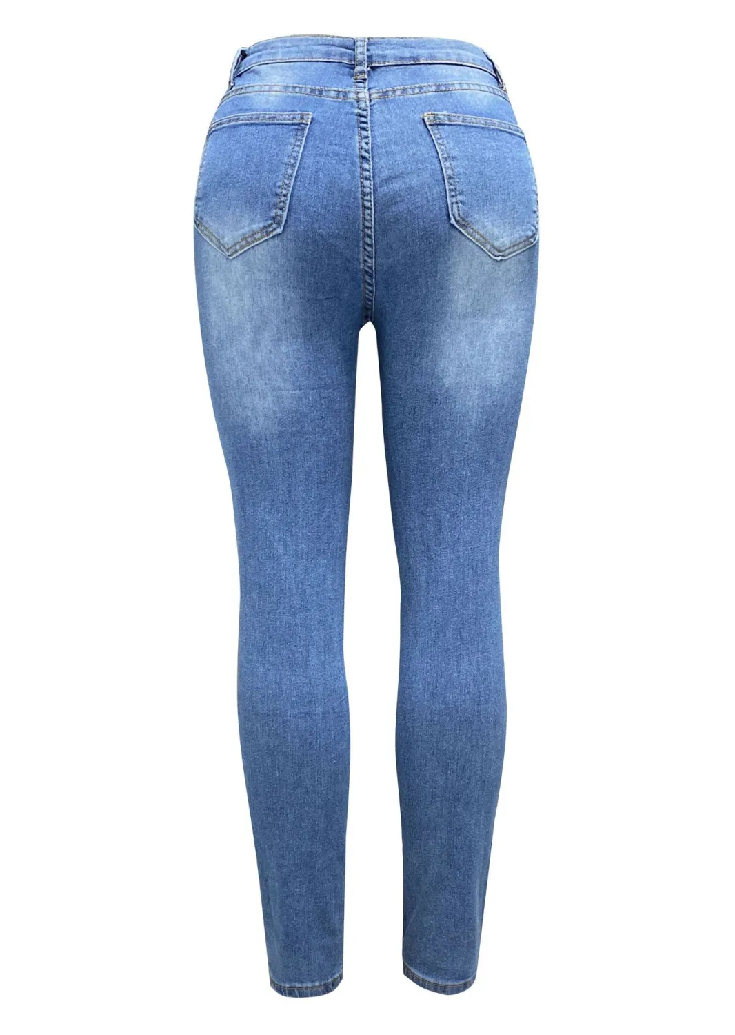 American Retro Ripped Straight Women's Denim Pants 4 American Retro Ripped Straight Women's Denim Pants - Image 2