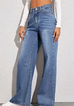 Loose High Waisted Wide Leg Denim Pants -Women Fashion Shop 5809ace88ac70f2d