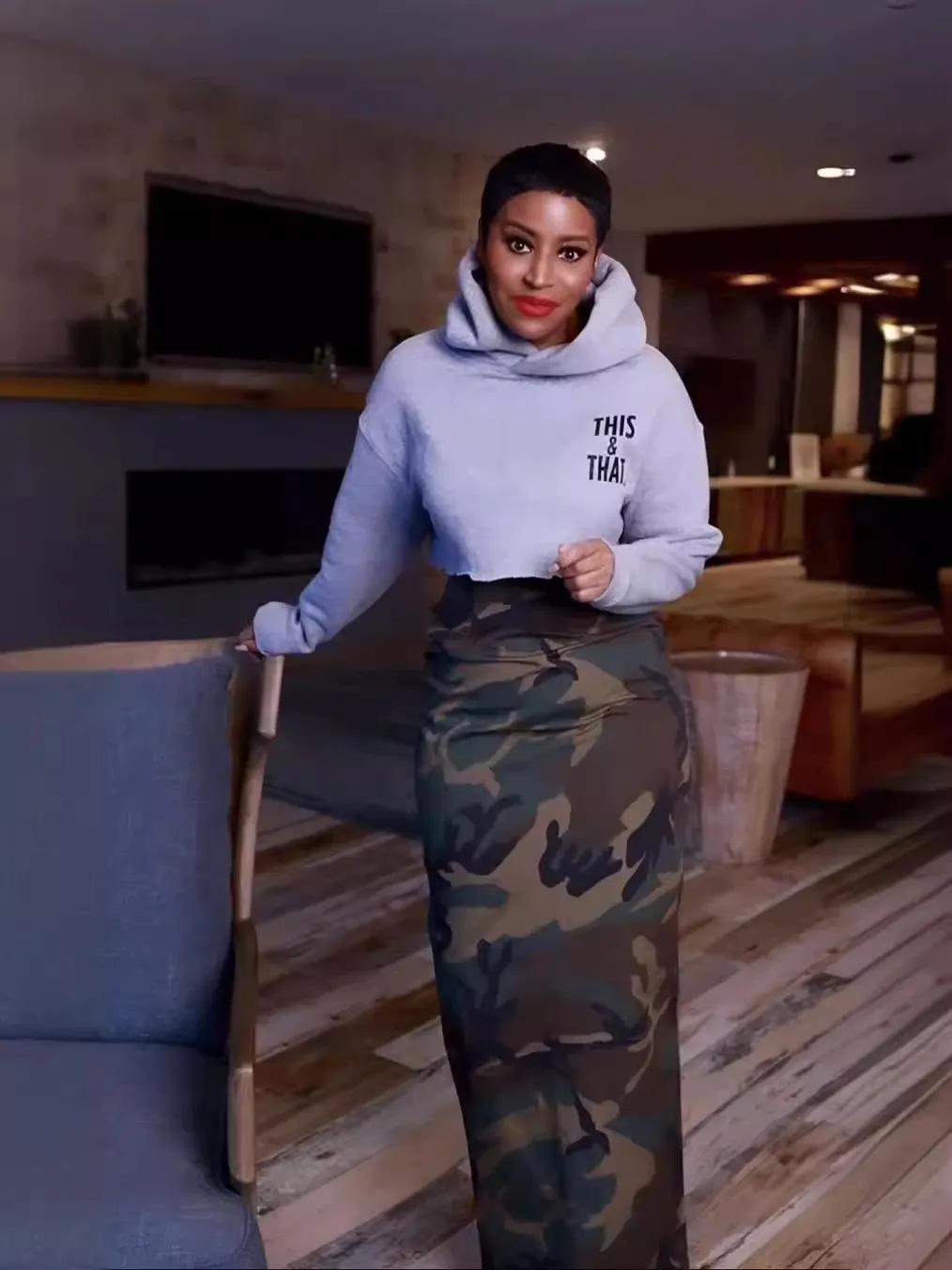 Women Camouflage Slit Skirt 9 Women Camouflage Slit Skirt - Image 7