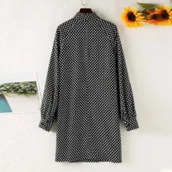 Spring And Autumn Fashionable Polka Dot Print Dress For Women -Women Fashion Shop 5a58a33768310456