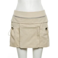 Women Solid Cargo Pocket Bodycon Skirt -Women Fashion Shop 5ac01d57a36ace3f