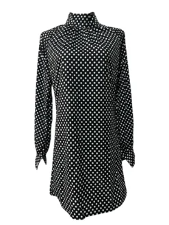 Spring And Autumn Fashionable Polka Dot Print Dress For Women
