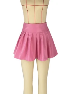 Women's Clothing Autumn And Winter Pu Leather Pleated Skirt -Women Fashion Shop 5c9ca4697b957629