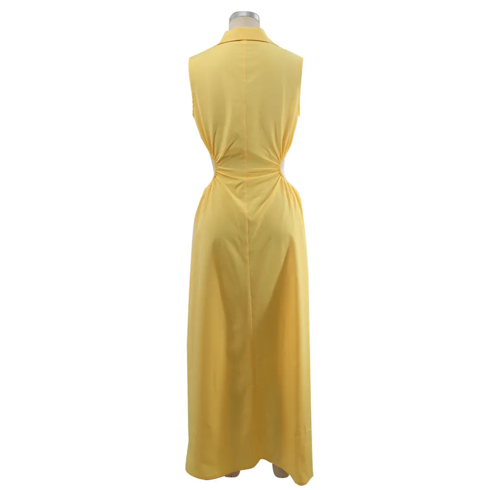 Women Casual Cutout Sleeveless Slit Dress 12 Women Casual Cutout Sleeveless Slit Dress - Image 10