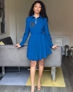 Women's Shirt Dress Long Sleeve Letter Print Dress -Women Fashion Shop 5cc50945e91ca2a0