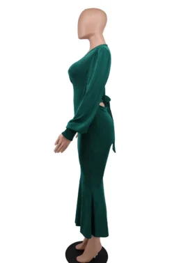 Women Spring V Neck Long Sleeve Dress -Women Fashion Shop 5d60a73d5aabf36f