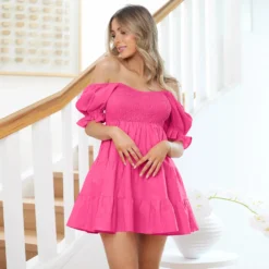 Women Sexy Ruffles Chic Cascading Ruffles Dress -Women Fashion Shop 5dc4fd6807bd6734