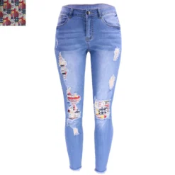 Fall New Fashion Ripped Patch Women Denim Pants Jeans 37 Fall New Fashion Ripped Patch Women Denim Pants Jeans -Women Fashion Shop 5dcd994d4dafbd7b