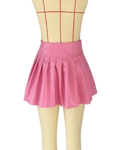 Women's Clothing Autumn And Winter Pu Leather Pleated Skirt -Women Fashion Shop 5f36dac041ee0088