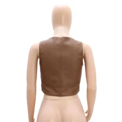 Chic Pu Leather Sleeveless Vest Slim Fit Women's Top -Women Fashion Shop 5fb9d5678e12d790