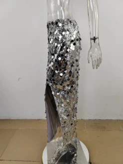 Sexy Women's Slit Sequined Long Skirt -Women Fashion Shop 6166e84d535b488b