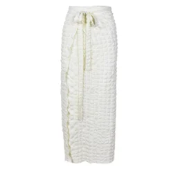 Women's Fashion Style Slit Drawstring Pleated Lace-Up Apron Skirt Women -Women Fashion Shop 61bf3d9313f3fae0