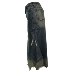 Pocket Distressed Ripped Straight Fit Loose Denim Skirt 14 Pocket Distressed Ripped Straight Fit Loose Denim Skirt -Women Fashion Shop 62f9c32eb6ca8fe4