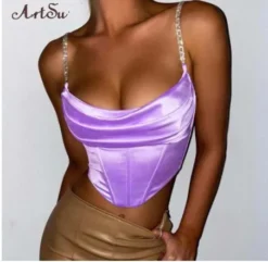 Sexy Ladies Fit Diamond Chain Camisole Outdoor Wear Camisole -Women Fashion Shop 63a9dc693d4bc34a