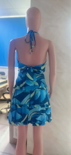 Strappy Printed Ruffle Dress -Women Fashion Shop 65f807315a011bed