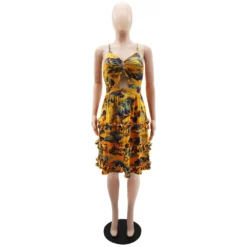 Women Deep V Sexy Camisole Ruffle Edge Print Backless Dress 30 Women Deep V Sexy Camisole Ruffle Edge Print Backless Dress -Women Fashion Shop 66dca71e7a4f250a