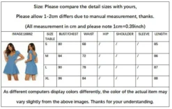 Women Hollow Lace Puff Sleeve Denim Dress -Women Fashion Shop 6758eb2b6191fa7c