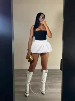 Women Solid Stretch Pleated Skirt Bubble Skirt 25 Women Solid Stretch Pleated Skirt Bubble Skirt -Women Fashion Shop 67b01e190353dc52