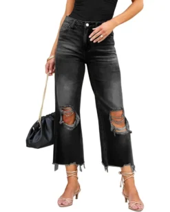 Women Loose Ripped Denim Pants -Women Fashion Shop 689caae368a6d27d