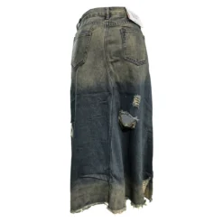 Pocket Distressed Ripped Straight Fit Loose Denim Skirt 17 Pocket Distressed Ripped Straight Fit Loose Denim Skirt -Women Fashion Shop 6a2909dff1027e31