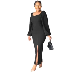 Women Fit Sexy Backless Long Sleeve Slit Dress 35 Women Fit Sexy Backless Long Sleeve Slit Dress -Women Fashion Shop 6a85604fd462c76e