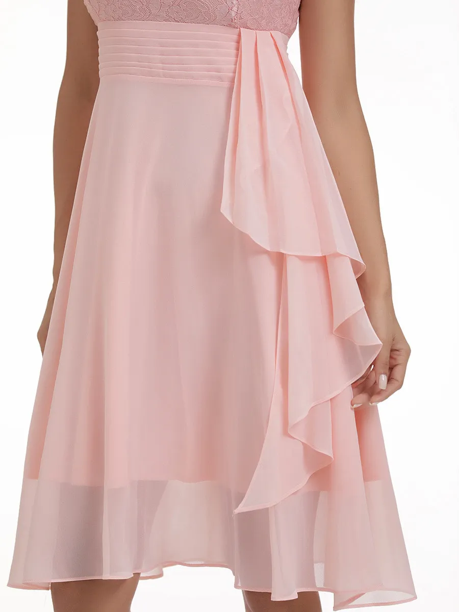 Women Chiffon Lace Dress 5 Women Chiffon Lace Dress - Image 3