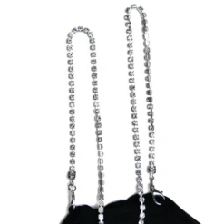 Women's Rhinestone Strap Dress Sexy Chic Low Back Slash Shoulder Maxi Dress -Women Fashion Shop 6b2e168b7644fea3