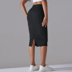Women High Waist Stretch Slit Sports Skirt -Women Fashion Shop 6c3bafcced5ca3c6