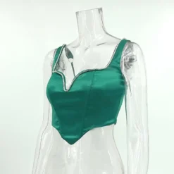 Summer Heart Sexy Beaded Women's Camisole Cropped Top -Women Fashion Shop 6c523428d92914a7