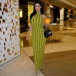 Women Halter Neck Backless Sexy Dress -Women Fashion Shop 6c98f4d38d83da19