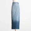 Women Blue Gradient High Waisted Bodycon Slit Skirt -Women Fashion Shop 6ef32ba92cea967b