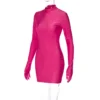 Women Summer Sexy Round Neck Long Sleeve Gloves Bodycon Dress -Women Fashion Shop 6f92ff88e8e4b3d3