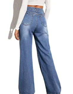 Loose High Waisted Wide Leg Denim Pants -Women Fashion Shop 6fe13e81f0d9fa0f